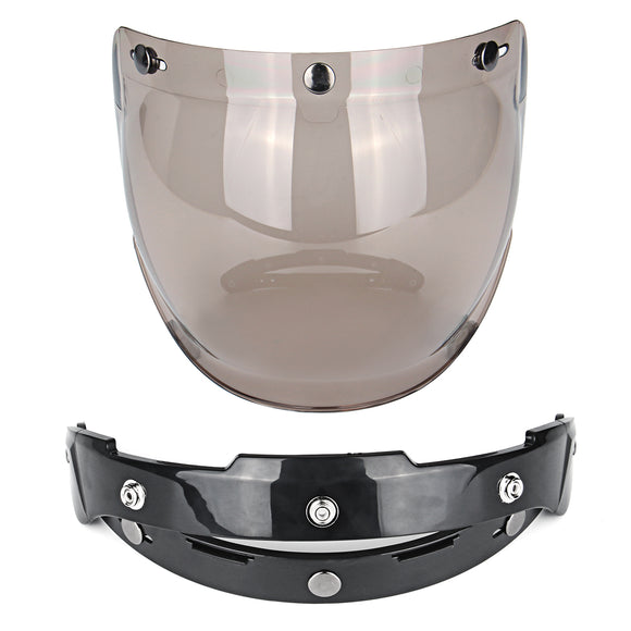 Open Face Motorcycle Helmet Bubble Visor Lens For Harley Jet Helmet
