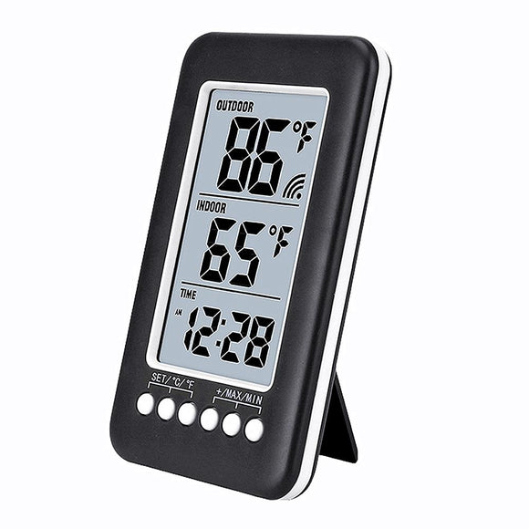 Wireless Digital LCD Display Thermometer Radio Wave Time Adjust Thermometer
