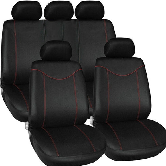 TIROL Car Seat Covers Universal fit SUV Sedans Black Mesh Read Line