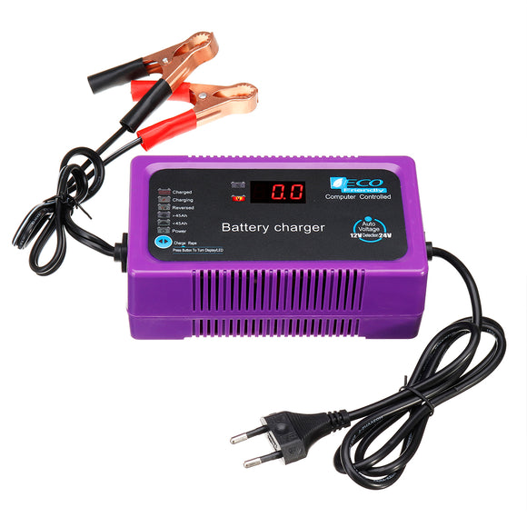 12V/24V 4AH-200AH Pulse Repair Intelligent Battery Charger For Car Motorcycle Agm Gel Dry Wet Lead-acid Batteries