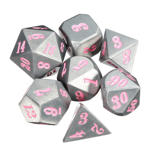 7Pc Solid Metal Heavy Dice Set Polyhedral Dices Role Playing Games Dice Gadget RPG