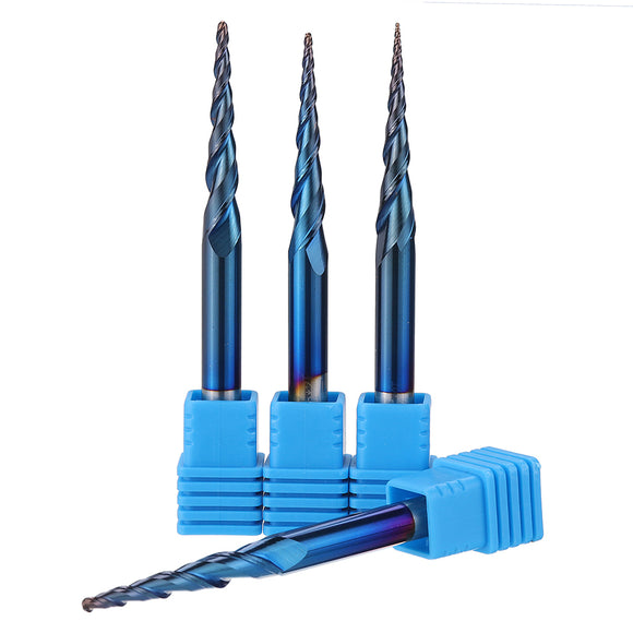 Drillpro NACO-blue R0.25/ R0.5/ R0.75/ R1.0 *20*D6*50 2 Flutes Ball Nose Milling Cutter