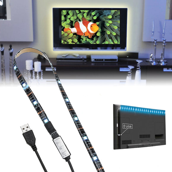DC5V USB Powered SMD5050 RGB Color Change LED Strip Light  Computer TV Backlight Kit