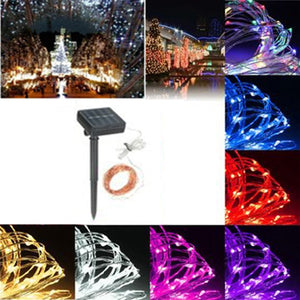 13M 120LED Solar Copper String Fairy Light Wedding Party Christmas Garden Outdoor Lamp IP67