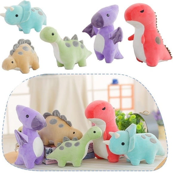 Colorful Cute Dinosaur Doll Stuffed Plush Toy Grab Machine Doll Boys and Girls Gift
