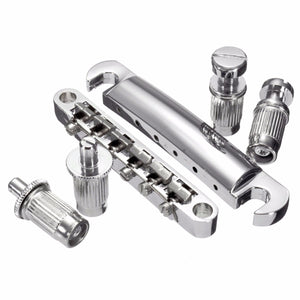 NEW Chrome Plated Tune-O-Matic Guitar Bridge Lock Tailpiece Replacement Parts