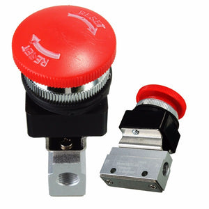 2 Way 2 Position Pneumatic Mechanical Valve 1/8 Inch Thread Push-button Switch Valve