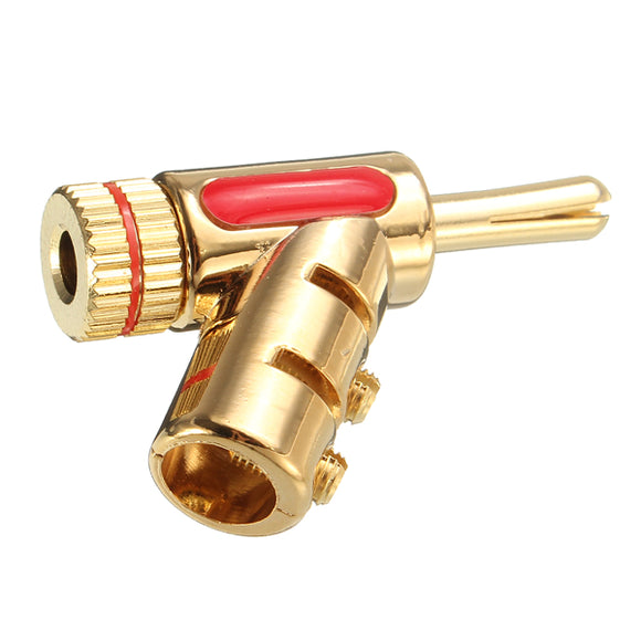 Copper 4mm Audio Speaker Banana Plug Cable Free Welding Connector