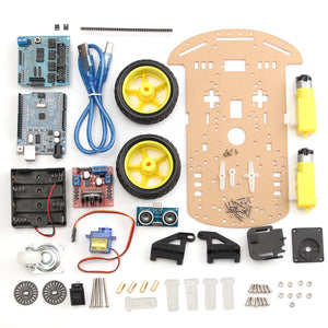 2 Wheels Ultrasonic Smart Robot Car Chassis Tracking Car Kit For Arduino