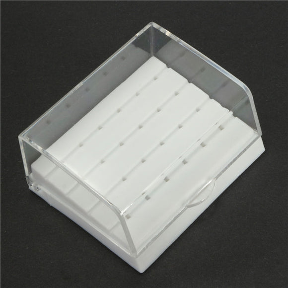 Dental Plastic 24 Holes Bur Holder Box For High Speed Burs