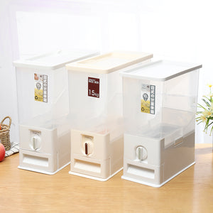 Metering Rice Cylinder Meter Barrel Rice Storage Container Sealed Moisture-Proof Insect-Proof Rice Dispenser