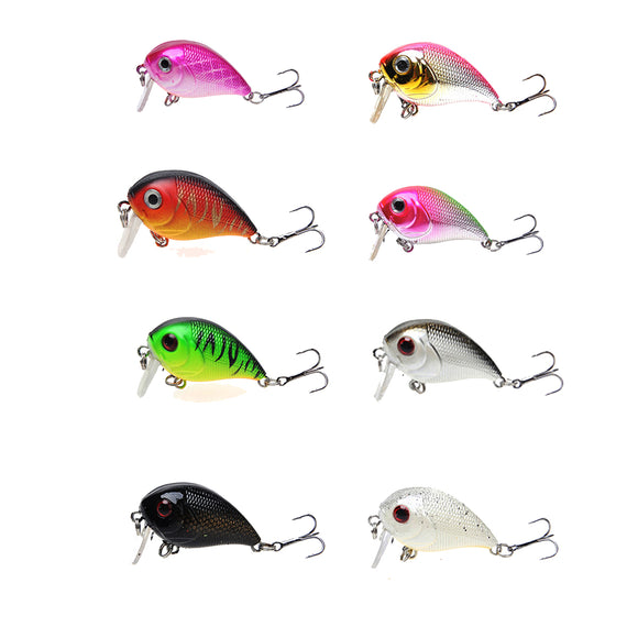 ZANLURE 1pc 5cm 8g Wobbler Fat Crankbait Fishing Lure Artificial Bass Hard Bait Fishing Tackle