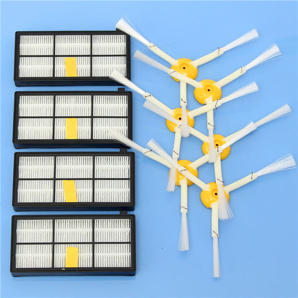 10pcs Vacuum Cleaner Accessories Kit Filters and Brushes for iRobot Roomba 800/900 Series