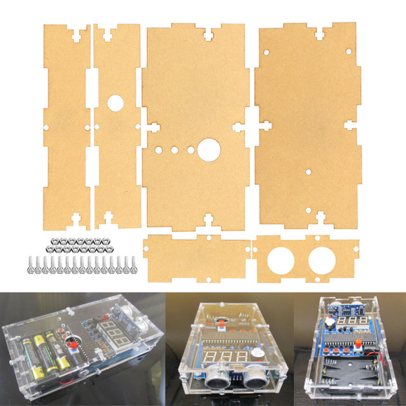 Transparent Acrylic Housing Shell For Ultrasonic Ranging Module Radar Alarm Kit