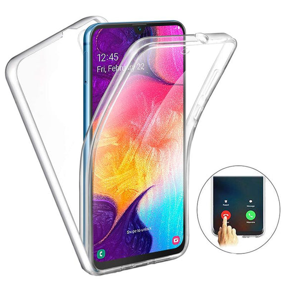 Full Body Clear Touch Screen Protective Case For Samsung Galaxy A50 2019