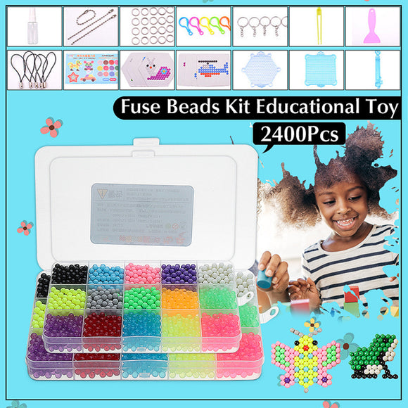 2400pcs DIY Fuse Bead Plastic Perler Stick Water Beads Toys Funny For Kid Crafts Gift