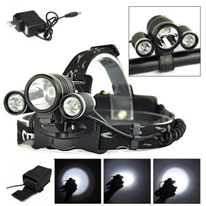 1 XML T6 2XP LED Cycling Headlamp Bike Rechargeable Headlight