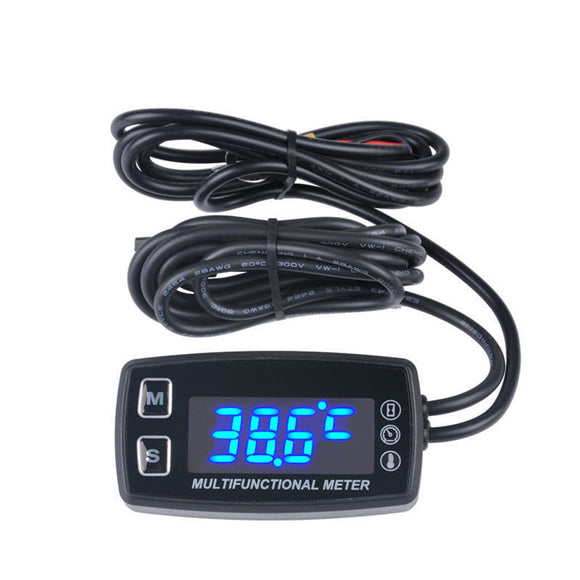 Waterproof LED Screen Multifunctional Motorcycle Digital Tachometer Thermometer