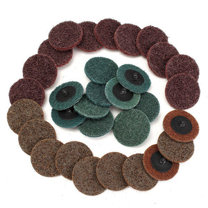 30pcs 2 Inch Roloc Discs Set Roll Lock Fine Medium Coarse Sanding Discs