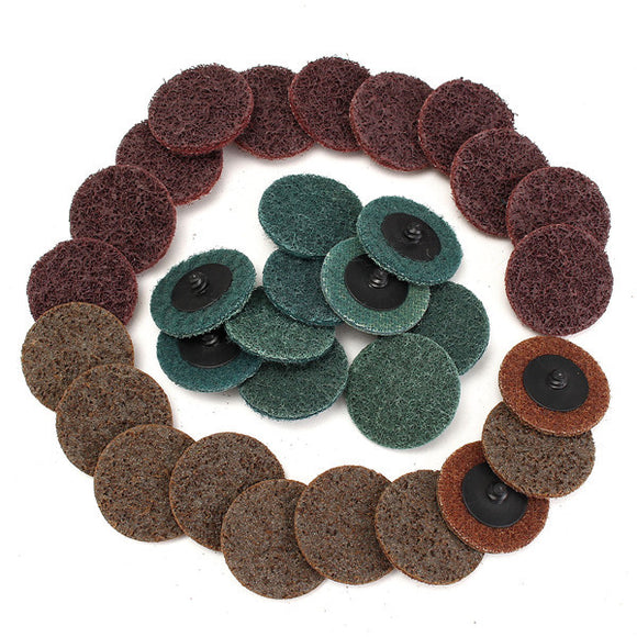 30pcs 2 Inch Roloc Discs Set Roll Lock Fine Medium Coarse Sanding Discs