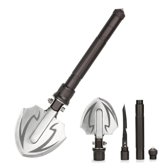 IPRee Outdooors Multifunctional Shovel Camping Combination Spade Self Defense Tactical Tool