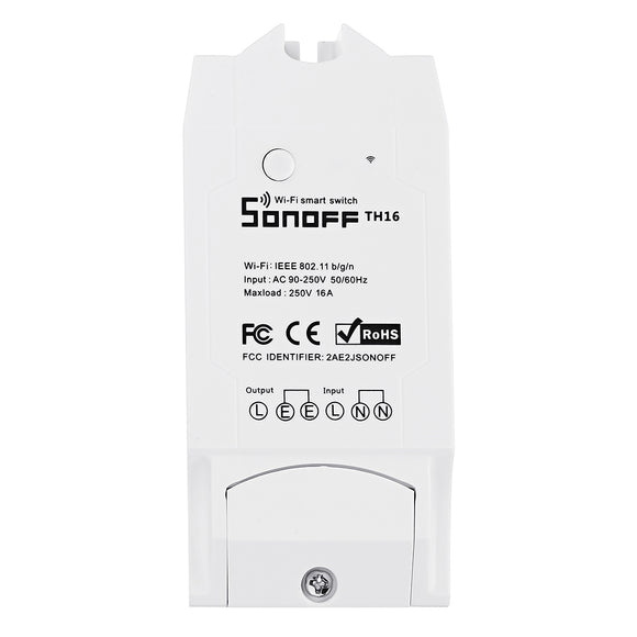SONOFF TH16 DIY 16A Smart Home WIFI Temperature Humidity Thermostat APP Remote Control Switch
