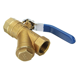 TMOK TK212 DN20 Brass Filter Ball Valves Central Air Conditioner Heating Copper Ball Valve