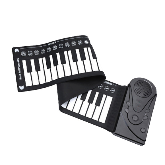 Portable 49 Keys Hand Roll-Up Piano MIDI Electronic Keyboard