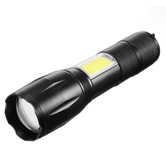 4000LM T6 COB LED 4 Modes Flashlight Zoomable Tactical Torch USB Rechargeable Lamp