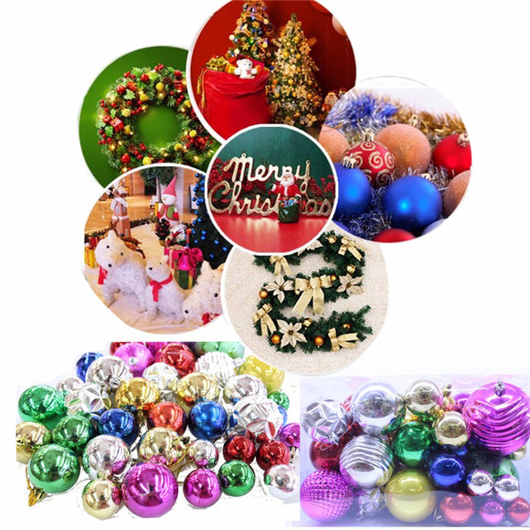 36PCS Christmas Tree Party Decoration Bright Color Plating Ball Toys Props For Kids Children Gift