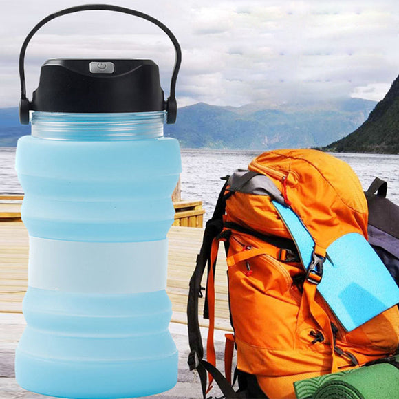 730ML Solar Charging Kettle Creative Luminous Cup for Outdoor Camping Hiking Light