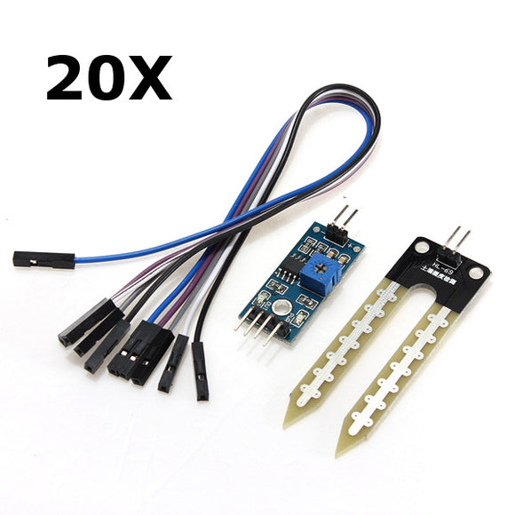 20Pcs Soil Hygrometer Humidity Detection Module Moisture Sensor For Arduino