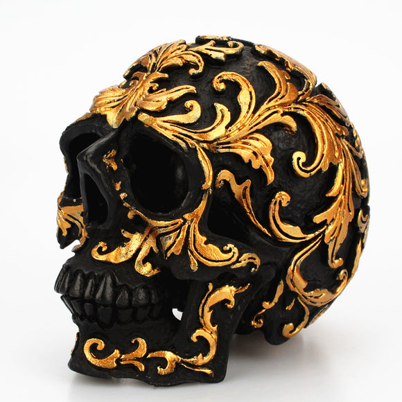 Halloween Golden Horrible Skull Pattern Decoration Noble Tattoo Accessories