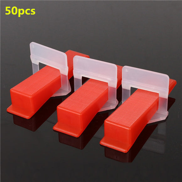 50Pcs Ceramic Tile Tiling Accessibility Spacer Clips/Wedges Plastic