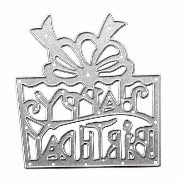Happy Birthday Gift Metal Cutting Dies Stencils DIY Scrapbook Photo Album Paper Card Craft