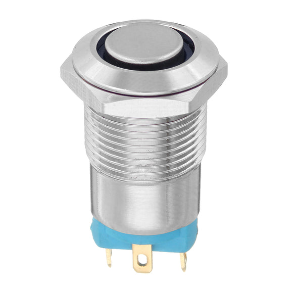 10pcs 12mm Blue LED Metal Push Button Latching Switch 4Pin Waterproof Push Button Switch