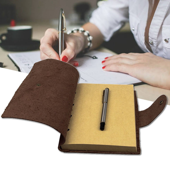 1Pcs Vintage Kraft Paper Notebook Leather Diary Journals Notepad School Office Stationery Supplies