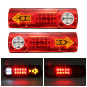 2x 12V LED Trailer Truck Rear Tail Brake Stop Turn Light Indicator Reverse Lamp