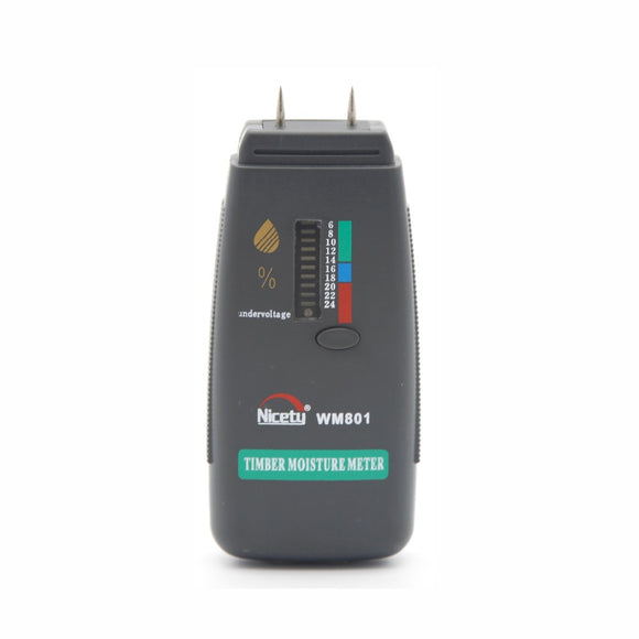 WM801 Handheld 6-24% Moisture Meter Easy Read 2 Pins Bamboo Moisture Timber Damp Wood  Moisture Meas