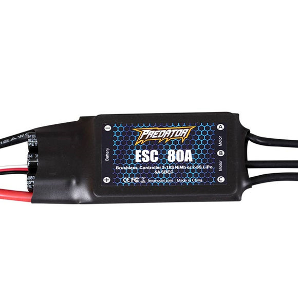 FMS Predator 80A Brushless ESC Electronic Speed Controller Upgraded 5V 5A Switch Mode For FPV RC Airplane Spare Part