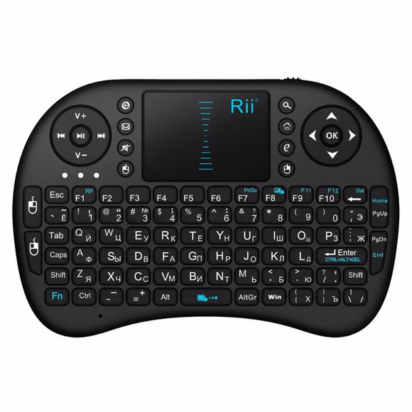 RII I8 2.4G Wireless Russian Qwerty Mini Keyboard Touchpad Air Mouse
