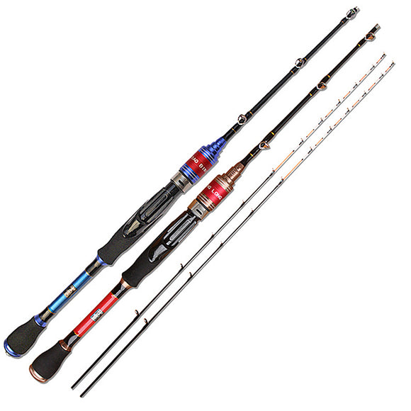 ZANLURE 1.2-1.5m Titanium Alloy Telescopic Fishing Rod Double Tips Sea Fishing Rod Blue/Red