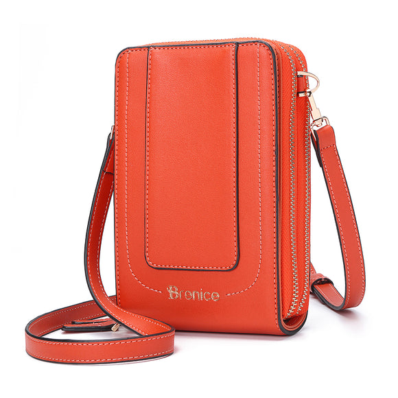Brenice Women Flap Solid Card-slots Phone Bag Crossbody Bag