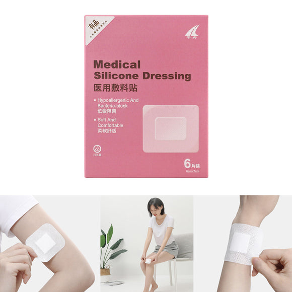 Xiaomi 6Pcs/set Waterproof Wound Plaster Band-Aid Sterile Silicone Dressing Breathable Baby Navel Paster Bandage