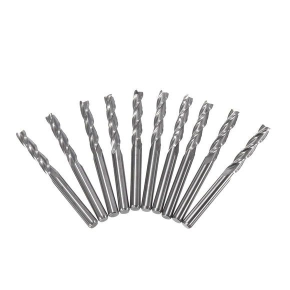 10pcs 3 Flutes Milling Cutter 3.175*17mm Carbide End Mill CNC Cutting Tool