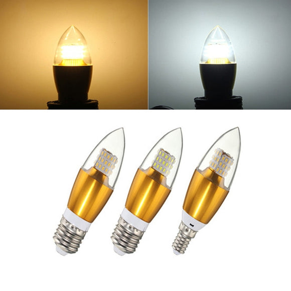 E14 E12 E27 7W SMD 3014 LED Golden Glass White Warm White Candle Bulb Lamp AC 85-265V