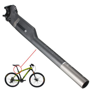 BIKIGHT Bike Bicycle Carbon Fiber Seat Post Seat Post MTB Tube 27.2/30.8mm 350/400mm