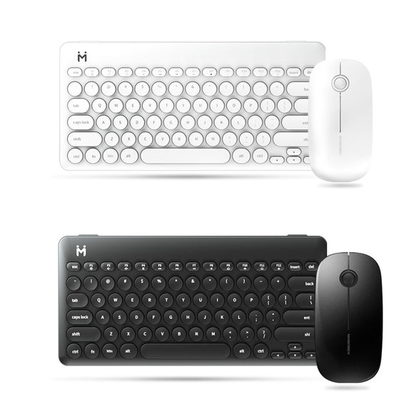 Maibenben 2.4G Wireless Mini Keyboard and 1600DPI Mouse Set Combo Portable Office Mice