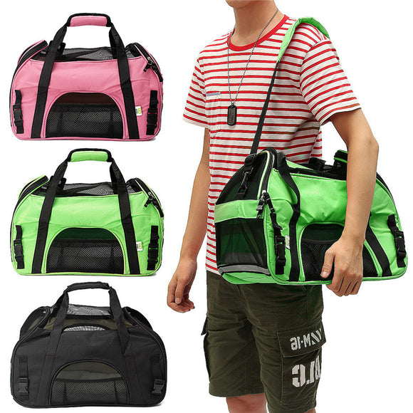 IPRee Breathable Pet Dog Cat Carrier Tote Shoulder Bag Handbag With Reflective Strip