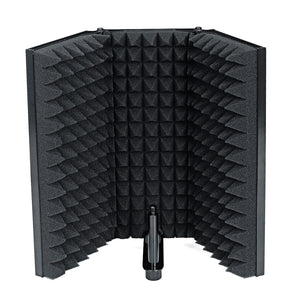 Portable Foldable Metal Microphone Isolation Shield Studio Recording Reflector